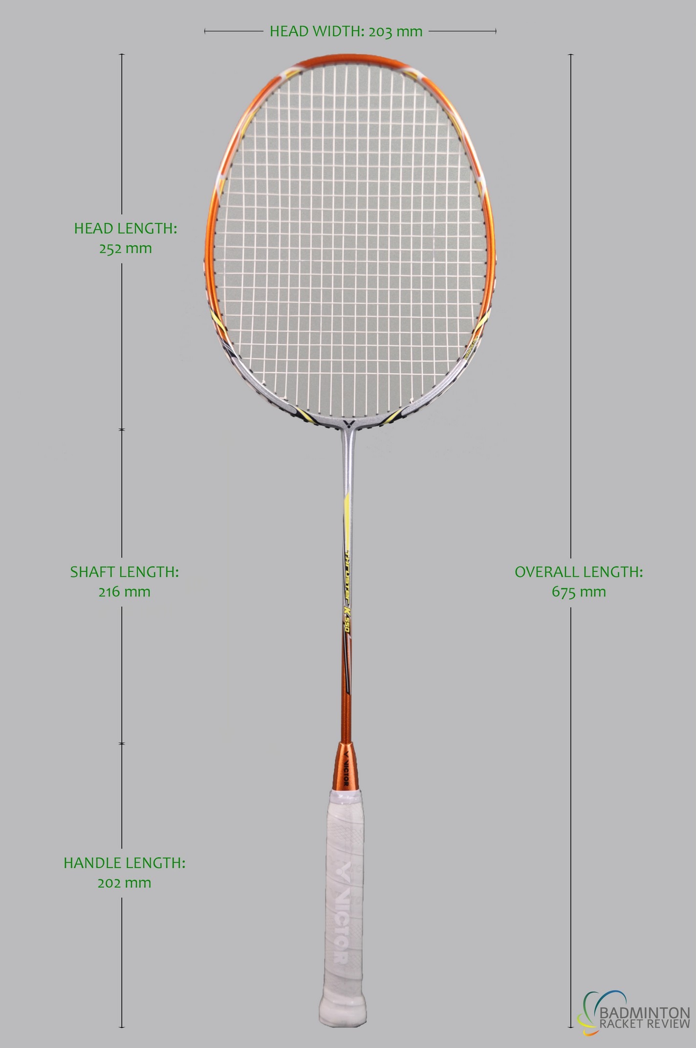 victor racket chart